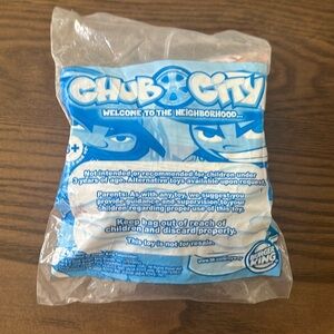 Vintage Jada Chub City Blue Toy Car Pull Back Action 2006 Burger King Kids Meal